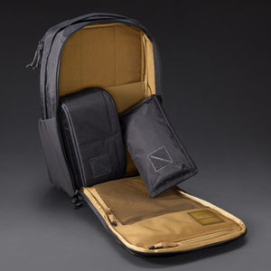 CIVIC Travel Bag 20L - CTB20 - Black and Coyote Brown X-Pac - Panel Loading Design