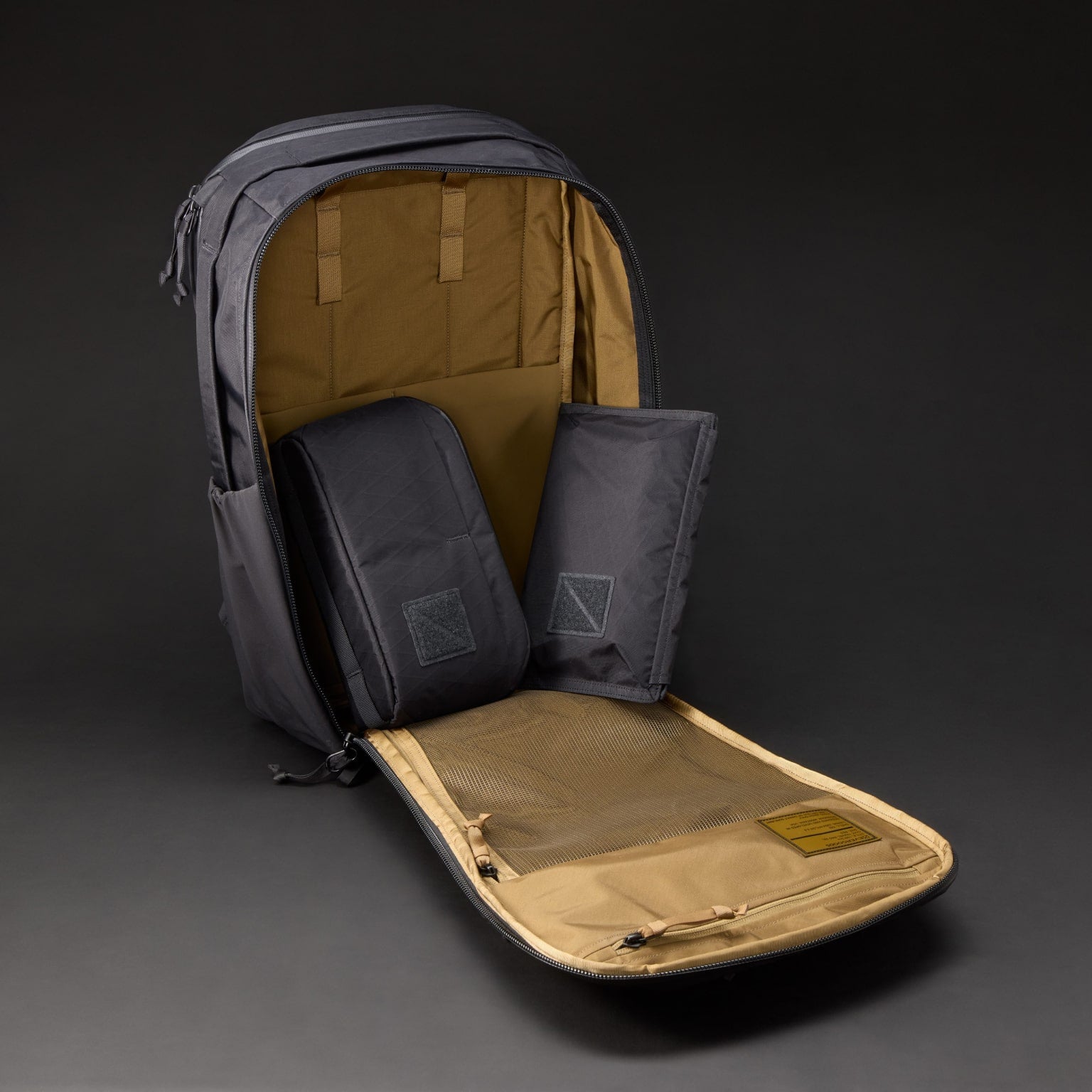 CIVIC Travel Bag 26L - X-Pac - Black and Coyote Brown - Panel Loading Design [13012cx-BXC]