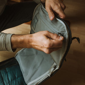 CIVIC Travel Bag 35L in solution dyed black security pocket [13007c-SBK]