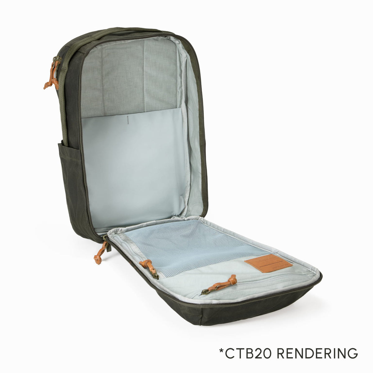 Civic Travel Bag 20L in Waxed Olive [13019cc-WOL]