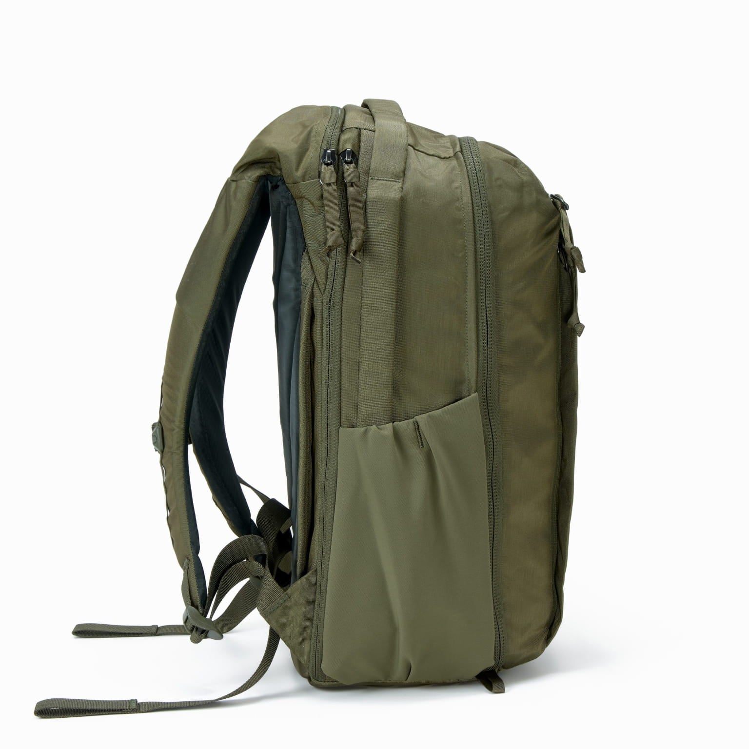 CIVIC Travel Bag 20L - OD Green - side pockets and handles [13019c-ODG]