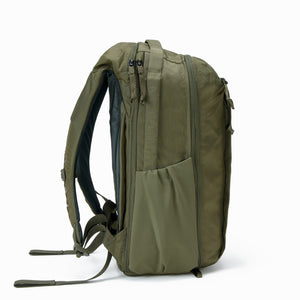 CIVIC Travel Bag 20L - OD Green - Side View - Water Bottle Pockets