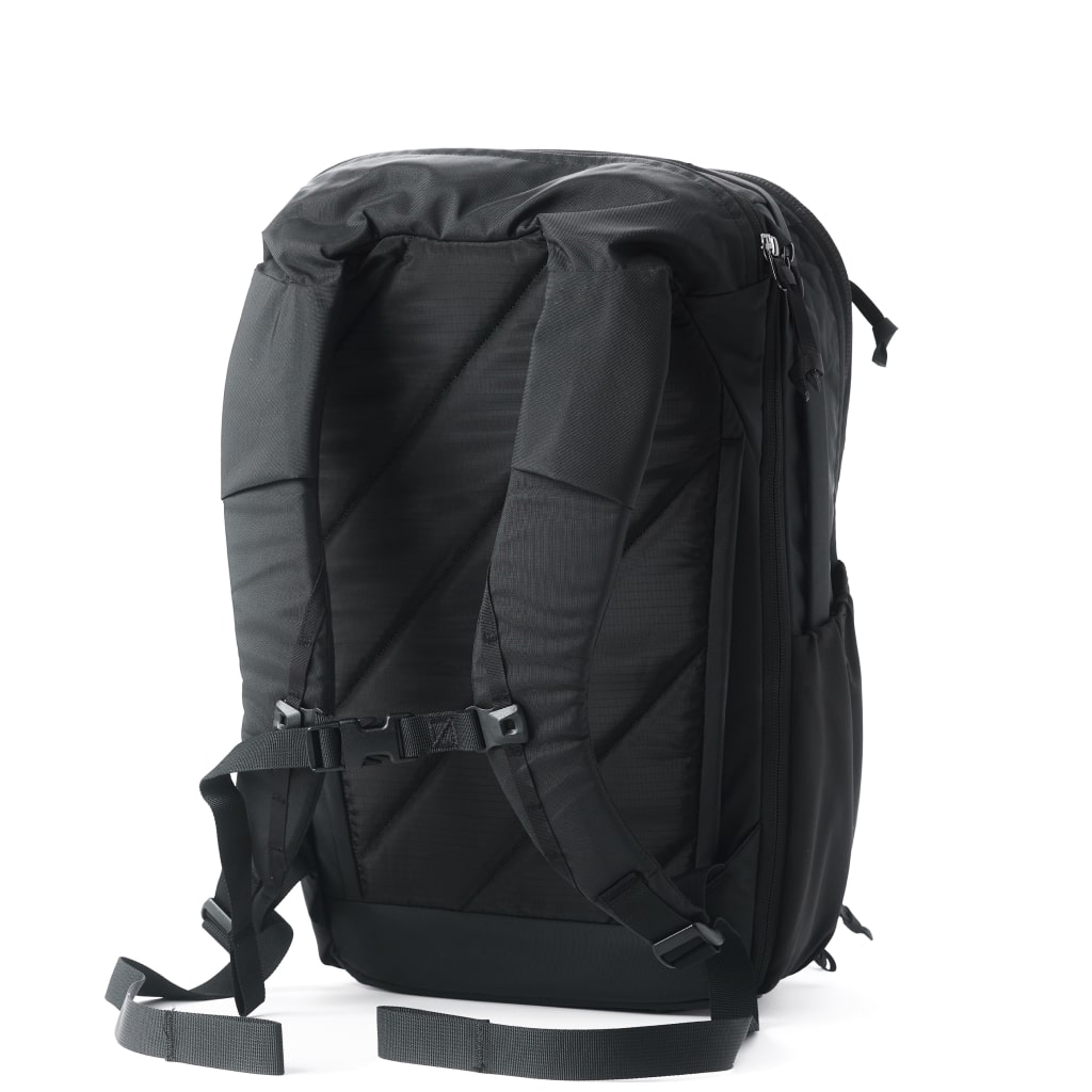 CIVIC Travel Bag 20L in Solution Dyed Black - quarter view [13019c-SBK]