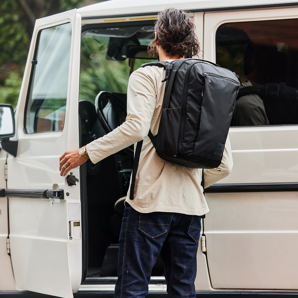 CIVIC Travel Bag 20L in Solution Dyed Black - Front