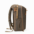 CIVIC Travel Bag 20L in Waxed Canvas - Waxed Tan - Side View Water Bottle Pocket CIVIC Travel Bag 20L in Waxed Canvas - Waxed Tan - Side View Water Bottle Pocket [13019cc-WTN