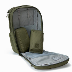 CIVIC Travel Bag 26L in OD Green - interior standard grey lining