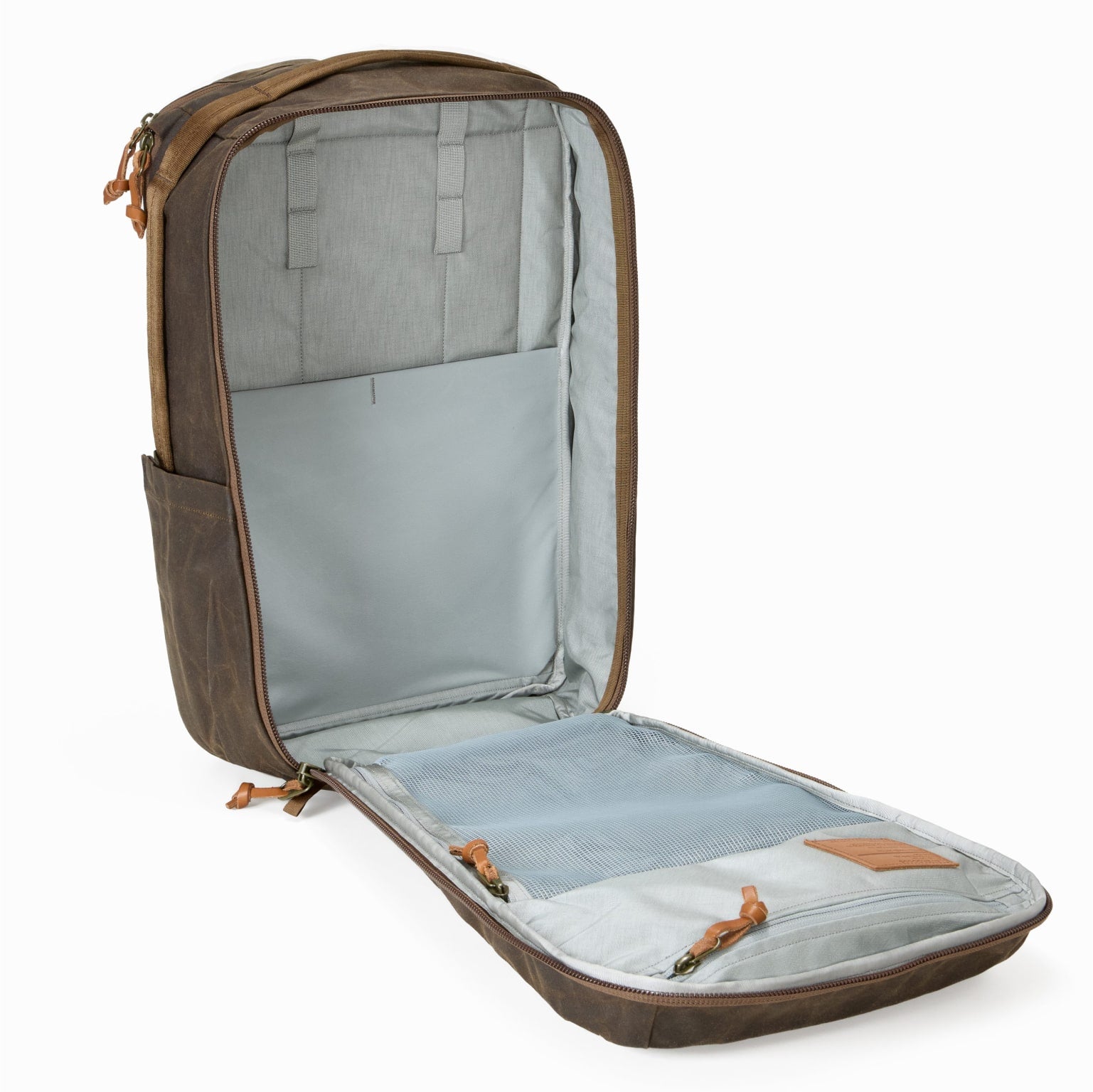 CIVIC Travel Bag 26L in Waxed Canvas - Waxed Tan - Panel Loading [13012cc-WTN]