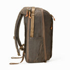 CIVIC Travel Bag 26L in Waxed Canvas - Waxed Tan - Side View CIVIC Travel Bag 26L in Waxed Canvas - Waxed Tan - Side View [13012cc-WTN