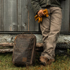 CIVIC Travel Bag 26L in Waxed Tan Canvas - On Ground CIVIC Travel Bag 26L in Waxed Tan Canvas - On Ground [13012cc-WTN