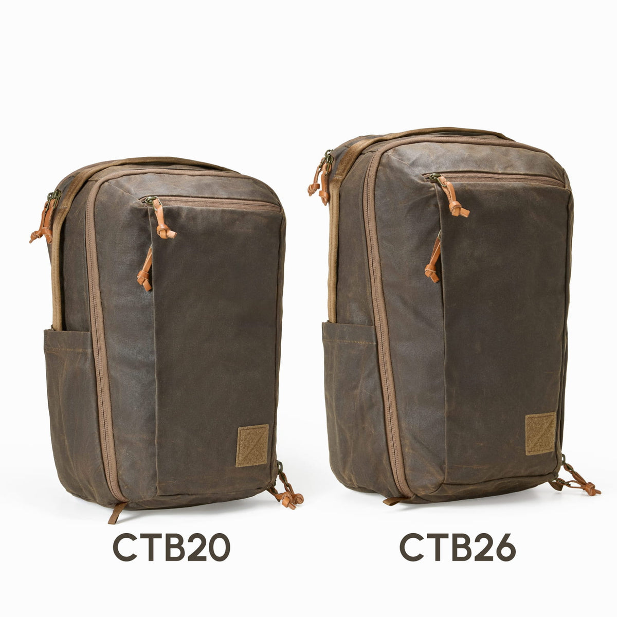 CIVIC Travel Bag 26L in Waxed Canvas - Waxed Tan - Size Guide vs CTB20 [13019cc-WTN]