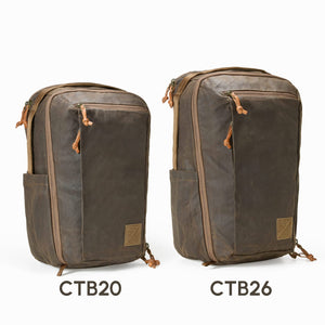 CIVIC Travel Bag 26L in Waxed Canvas - Waxed Tan - Size Guide vs CTB20 [13019cc-WTN]