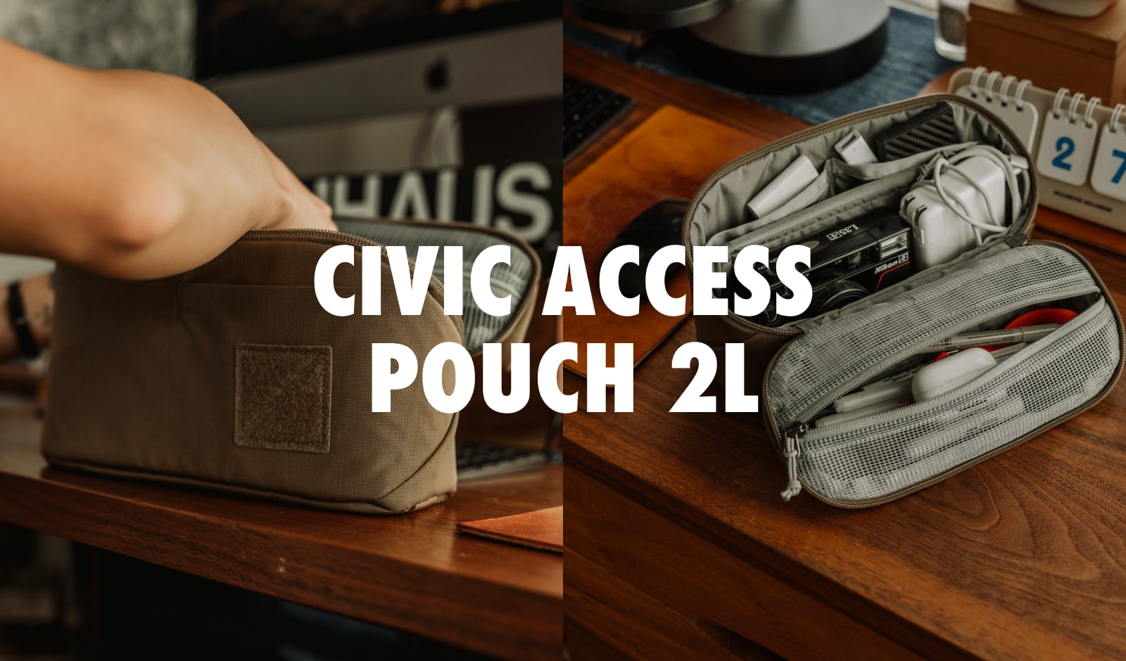 CIVIC Access Pouch 2L in Coyote Brown