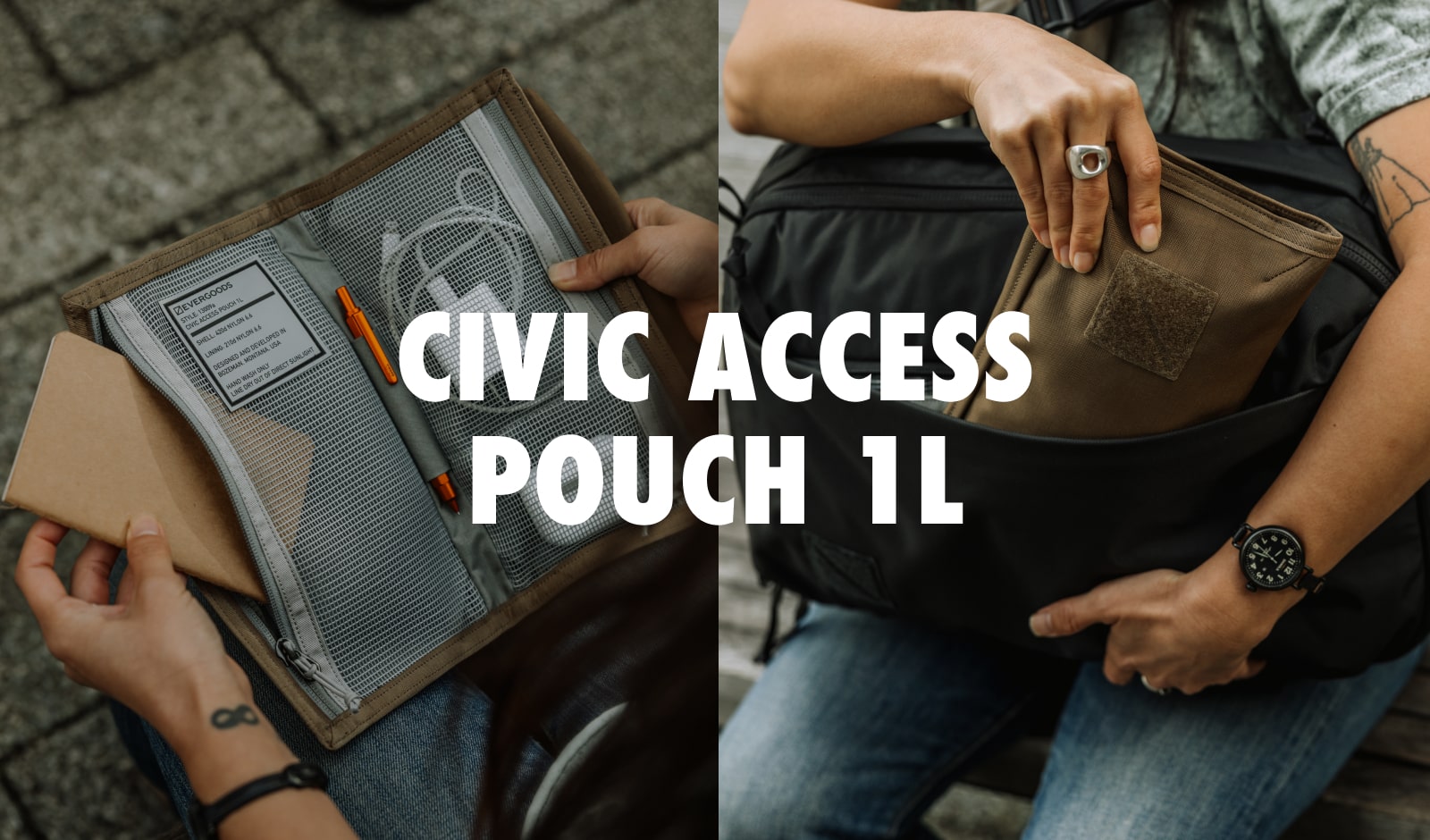CIVIC Access Pouch 1L in Coyote Brown