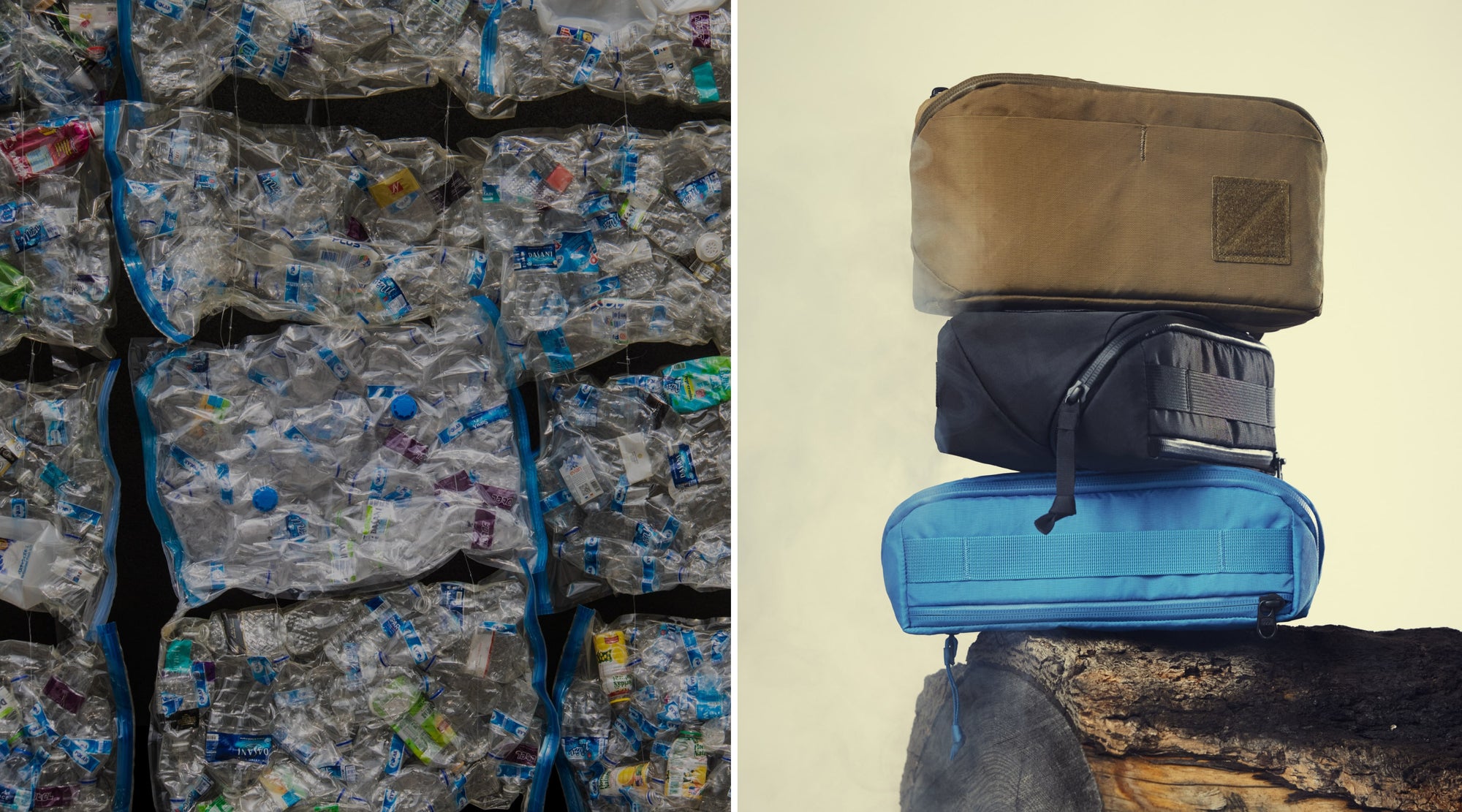 Ecopak is made from plastic bottles - seen next to CAP2