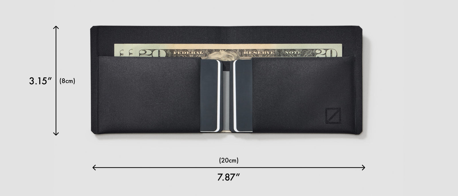 element bifold wallet in solution dyed black measurements