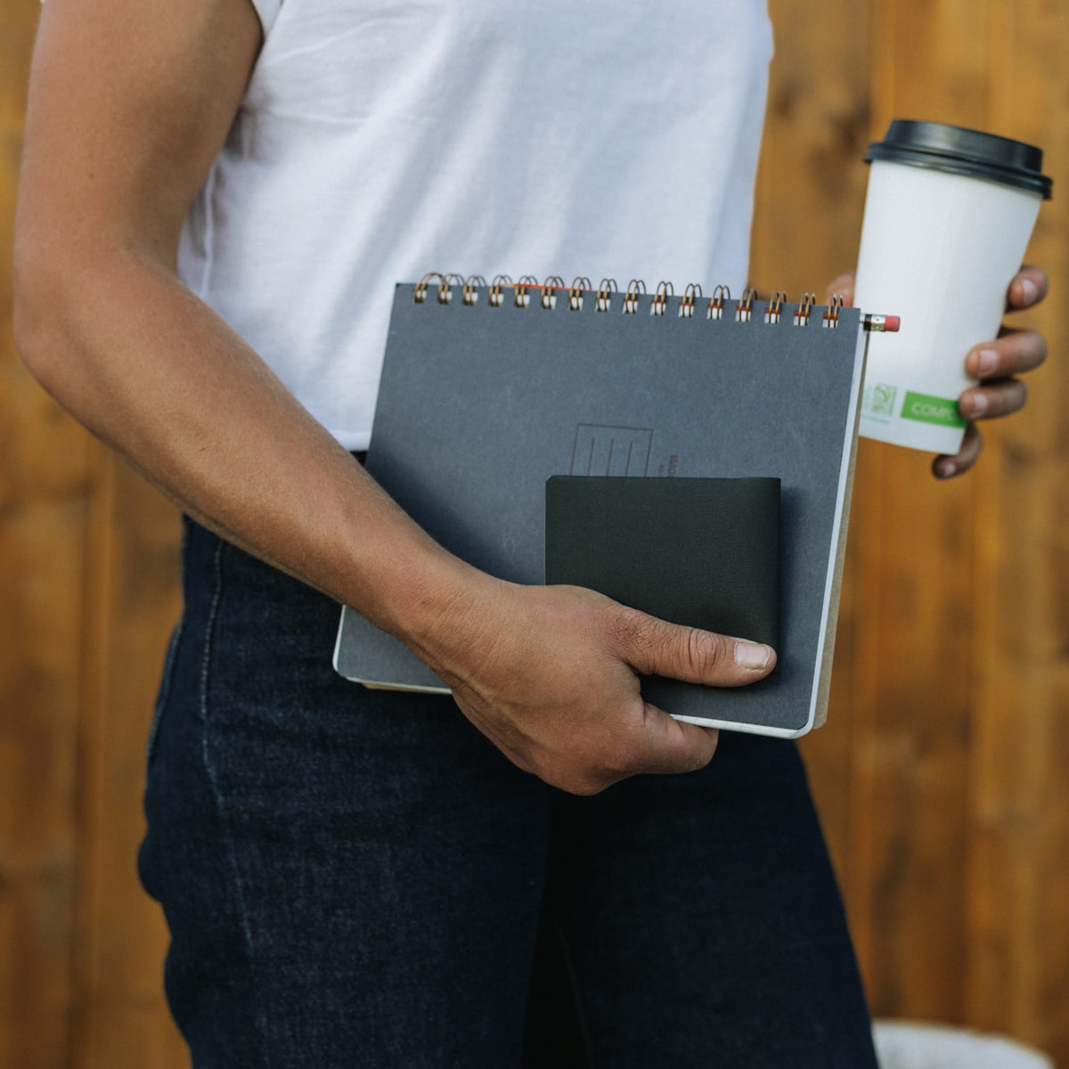 ELEMENT Bifold Wallet - EBW - Solution Dyed Black - lifestyle - ultra slim thin build