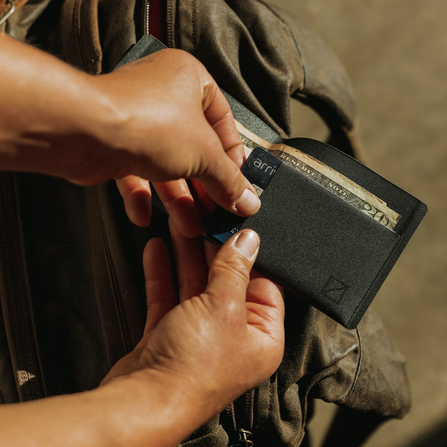 element bifold wallet in solution dyed black card slots