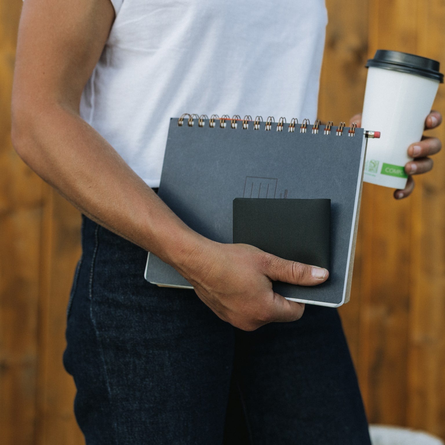 element bifold wallet in solution dyed black handheld