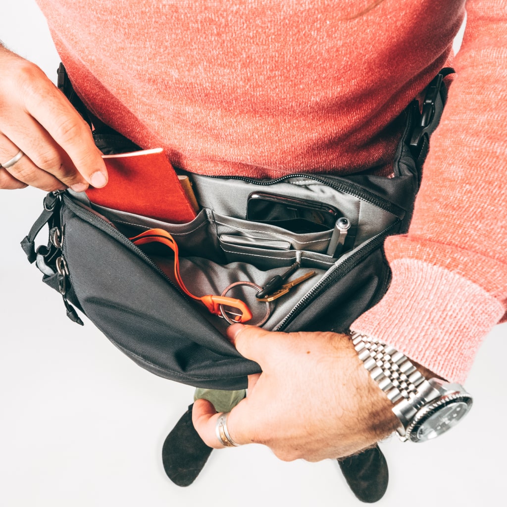 MOUNTAIN HIP PACK 3.5L MHP3.5 BLACK DROP IN POCKETS [11003a-SBK]