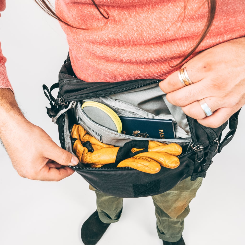 MOUNTAIN HIP PACK 3.5L MHP3.5 BLACK FRONT POCKET [11003a-SBK]