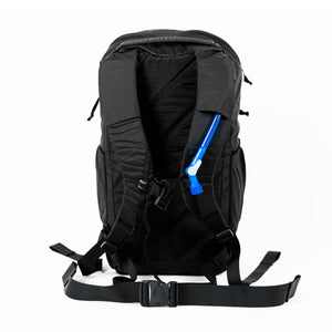 Mountain Panel Loader 22L in Solution Dyed Black, breathable back panel