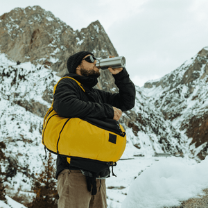 MOUNTAIN Panel Loader 22L in Expedition Yellow - MPL22 - water bottle access