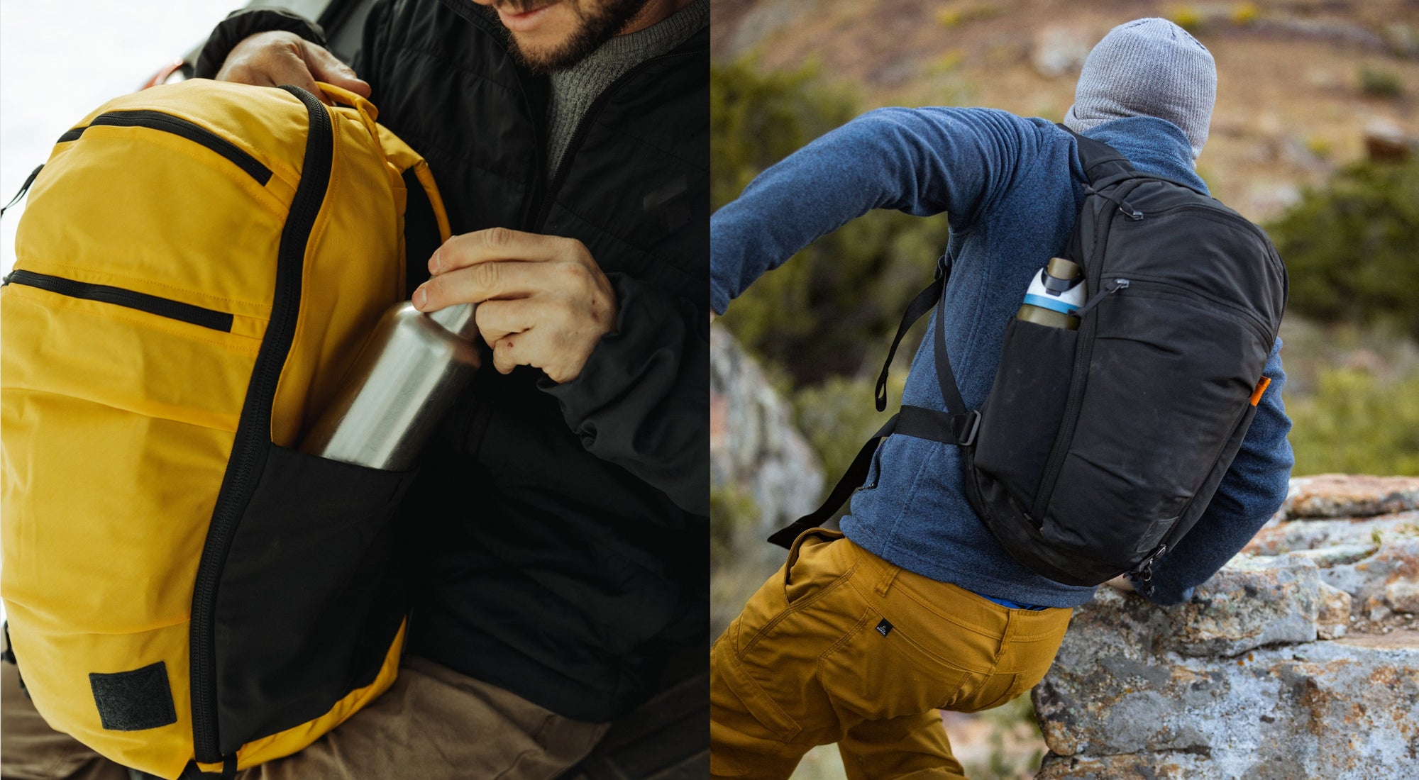 MOUNTAIN Panel Loader 22L - water bottle pockets side utility