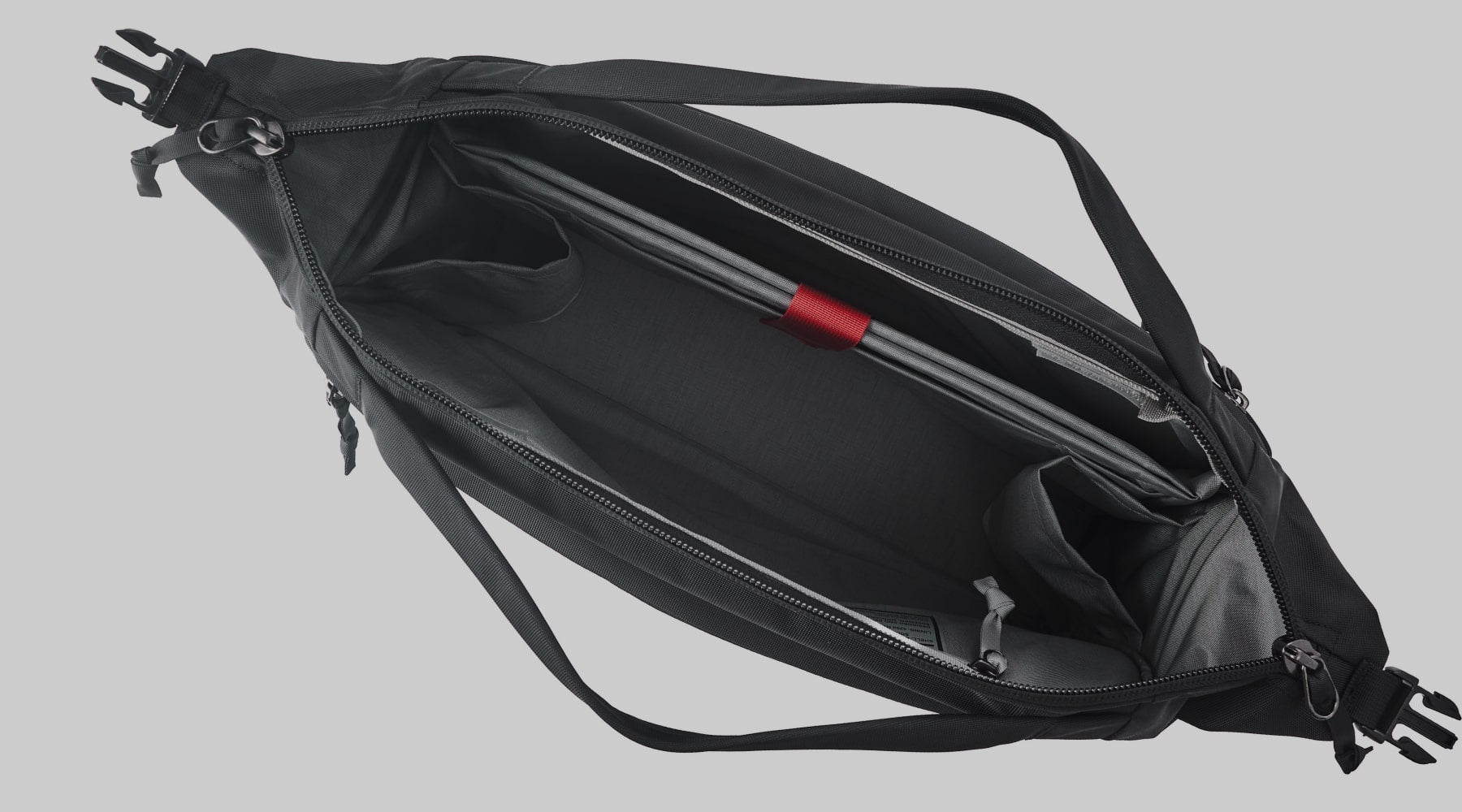 Transit Briefcase 20L - Solution Dyed Black - wide opening