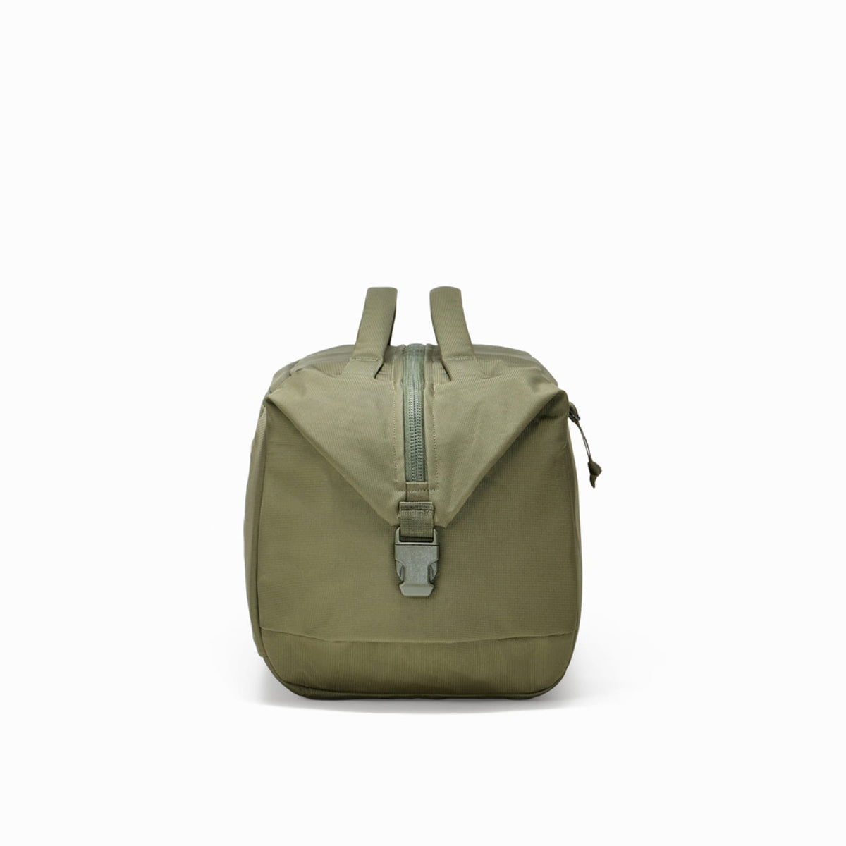 Transit Duffel 25L in OD Green - side buckle and end handle