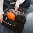 Transit Duffel 25L in Solution Dyed Black - wide opening for easy packing Transit Duffel 25L in Solution Dyed Black - wide opening for easy packing [13023d-SBK