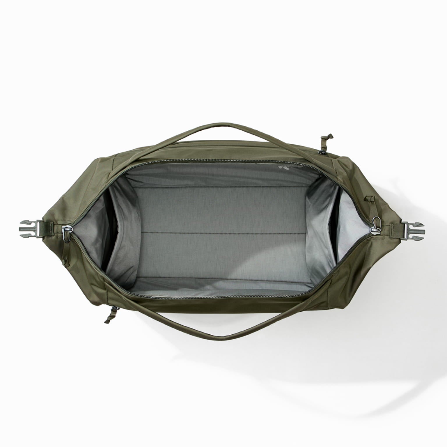 Transit Duffel 35L in OD Green open and unpacked [13014d-ODG]
