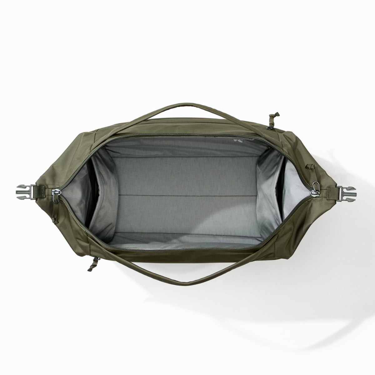 Transit Duffel 35L in OD Green open and unpacked