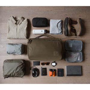 Transit Duffel 35L in OD Green grid laydown