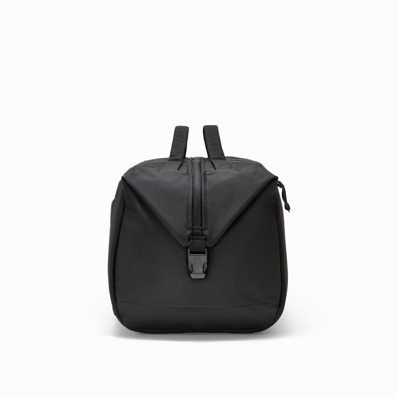Transit Duffel 35L in Solution Dyed Black - end handles and buckle [13014d-SBK]