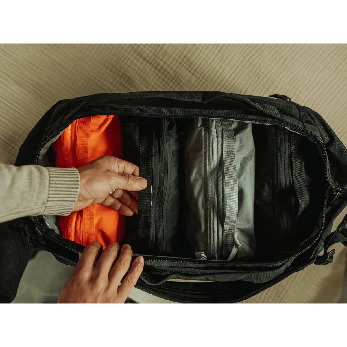 Transit Packing Cube 10L in Black - packed in Transit Duffel 35L