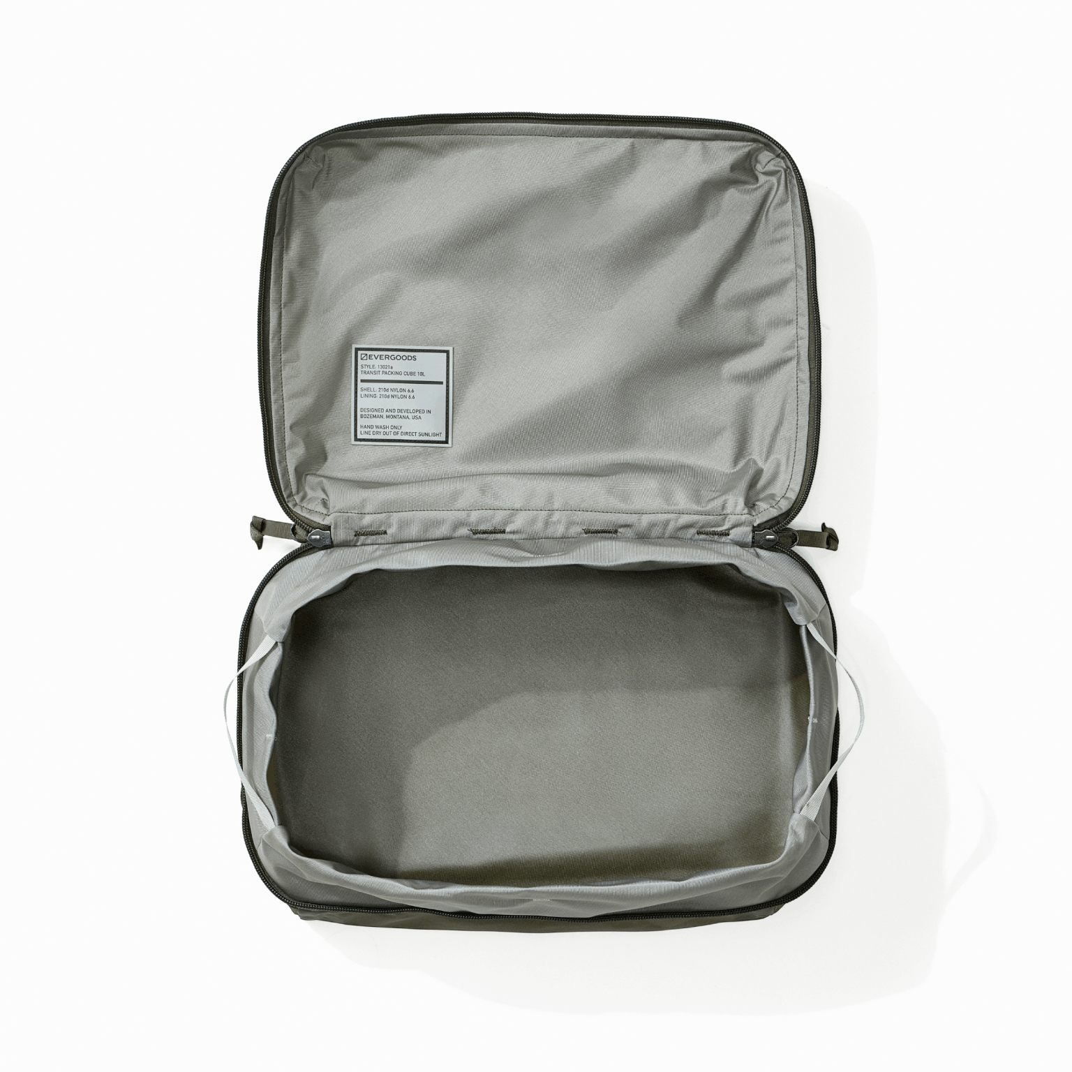 Transit Packing Cube 10L - OD Green - open wide [13021a-ODG]