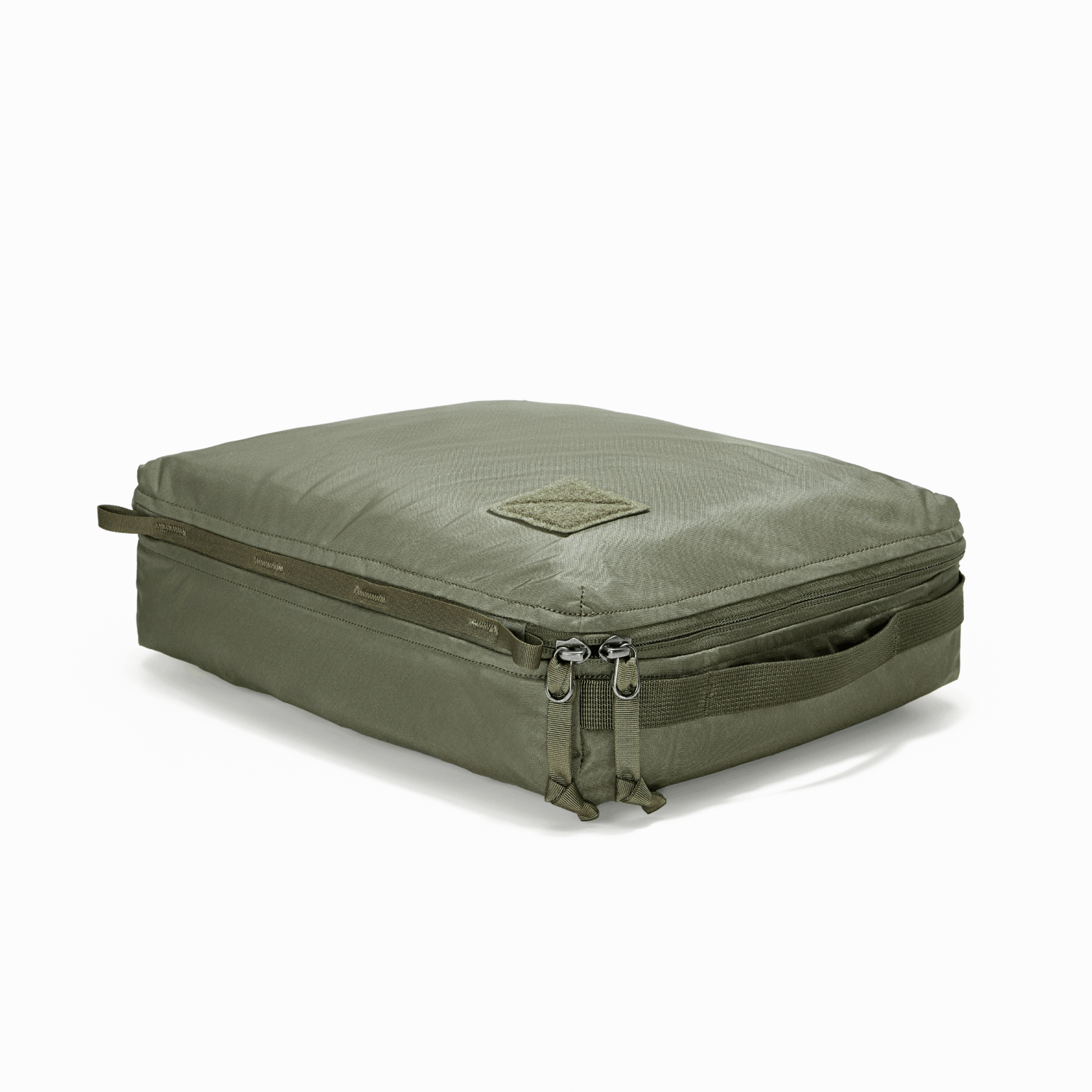 Transit Packing Cube 10L - OD Green - laid down and packed [13021a-ODG]