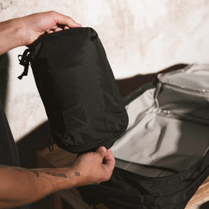 Transit Packing Cube 4L in Black -  packed into a CIVIC Travel Bag