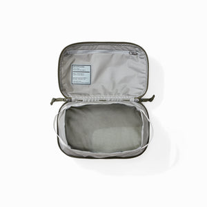 Transit Packing Cube 4L in OD Green - open and unpacked