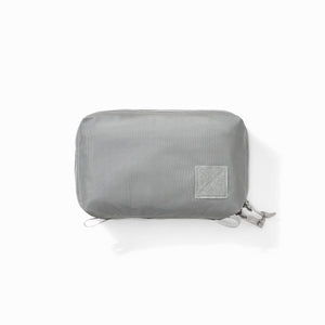 Transit Packing Cube 4L in Standard Gray - overhead image of packed cube