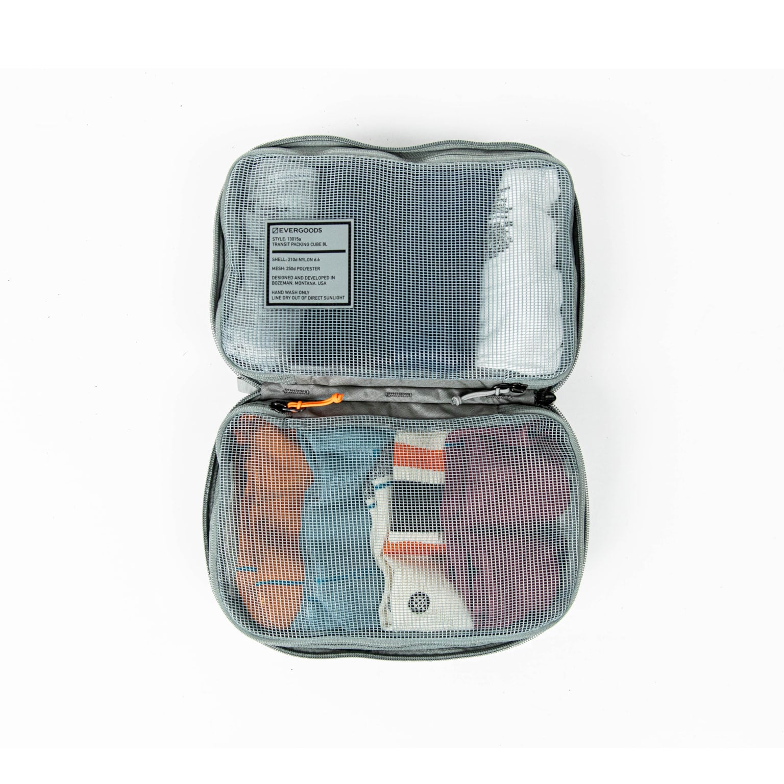 Transit Packing Cube 8L Standard Gray  Open [13015a-STG]