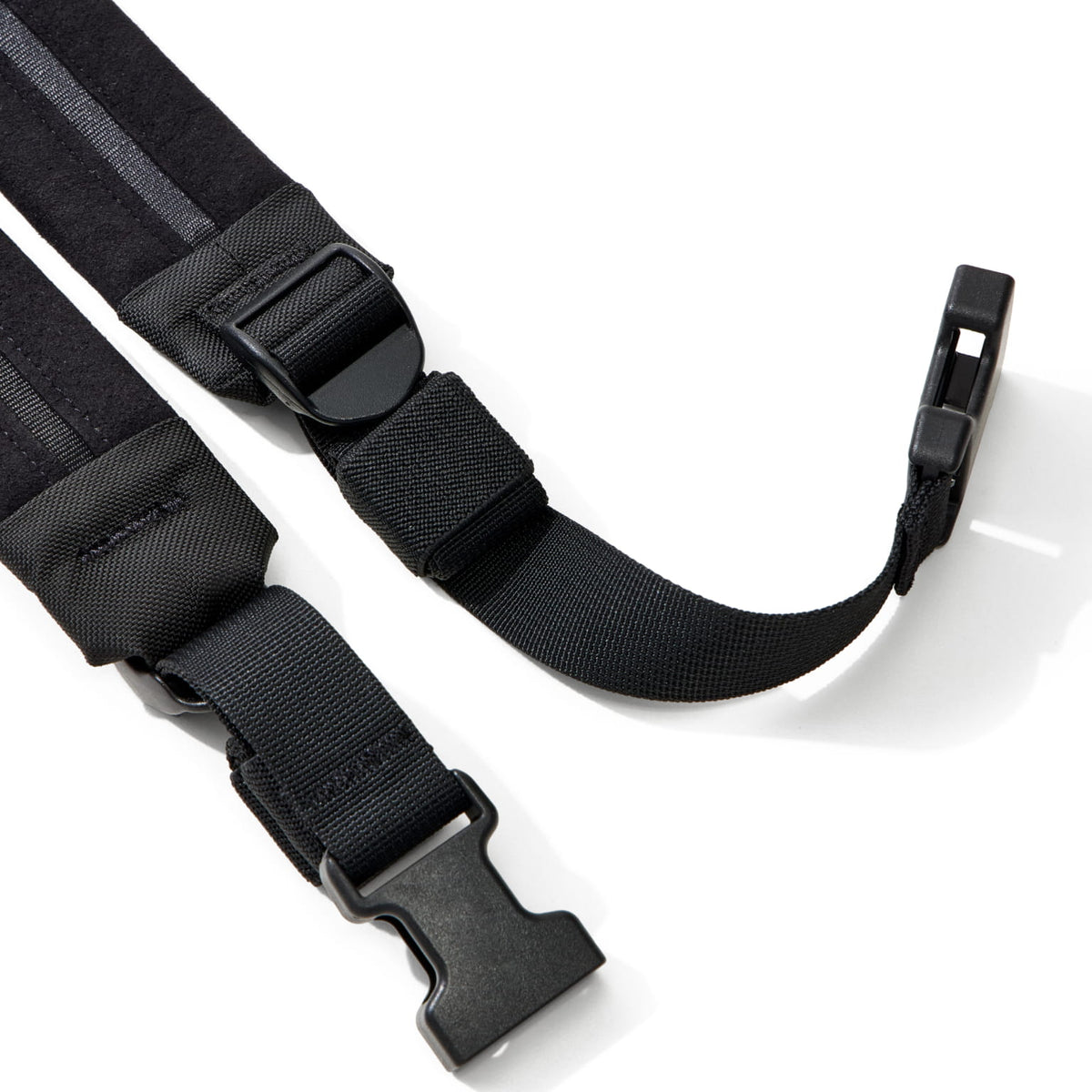 Transit Strap in Solution Dyed Black strap keeper details