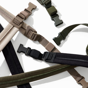 Transit Strap - Suede and buckle detail - Black, OD Green, and Fossil Brown