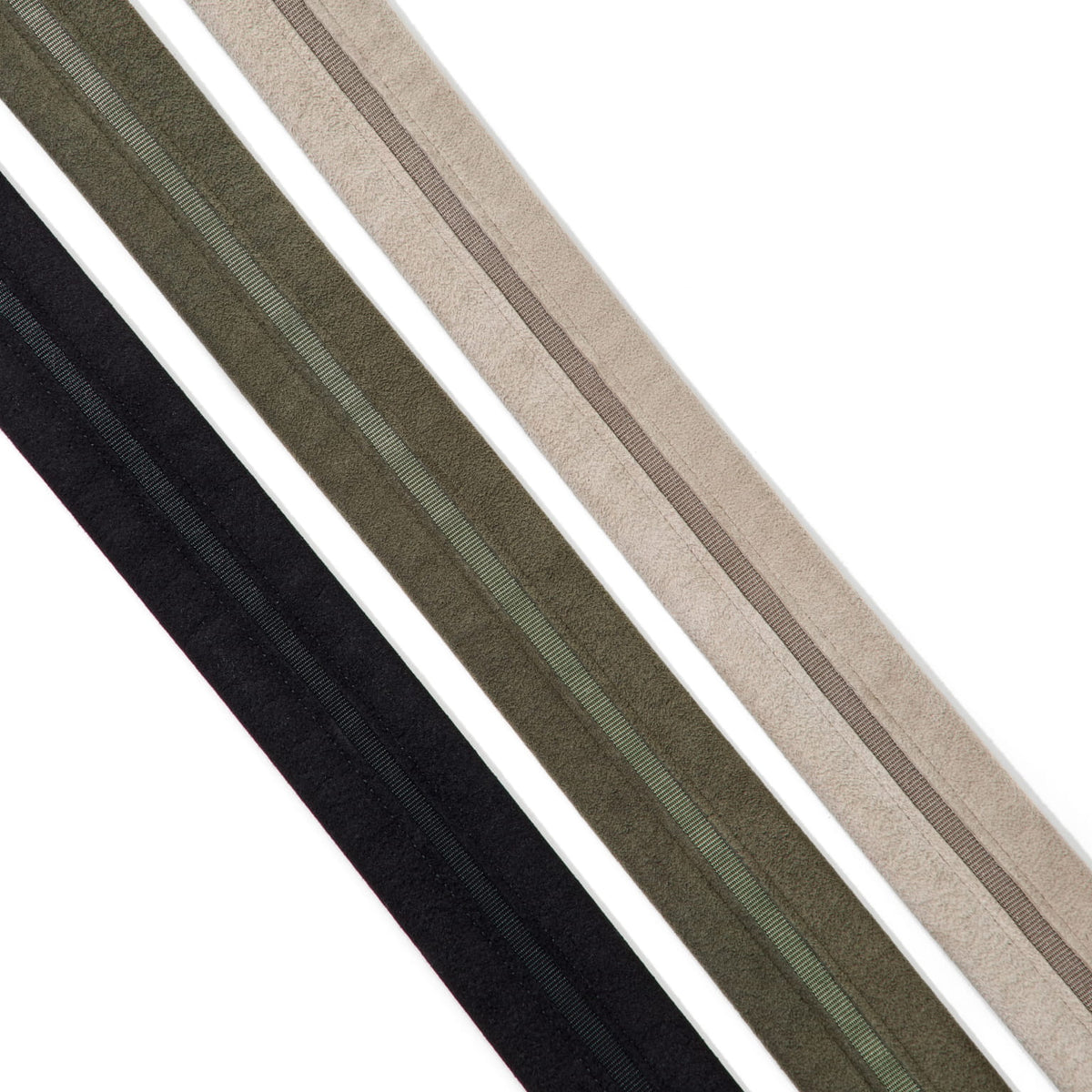 Transit Strap - Suede detail - Black, OD Green, and Fossil Brown