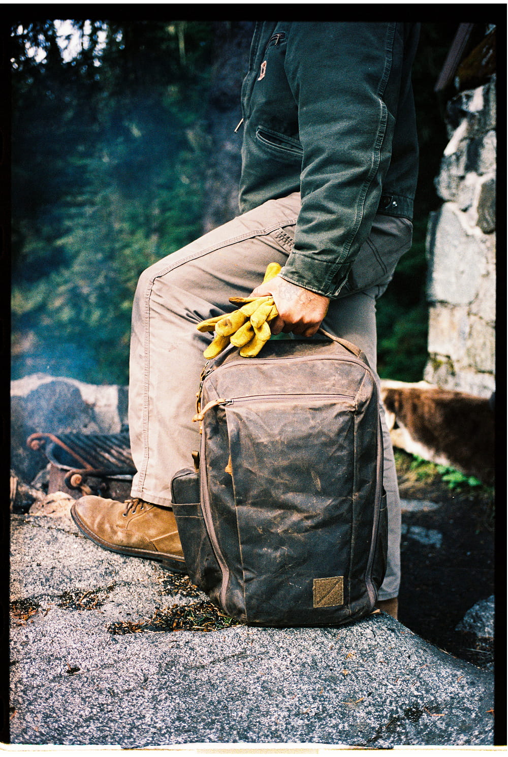 Alaska Waxed Canvas Behind the Scenes CTB with Gloves