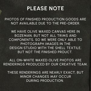 CIVIC Travel Bag - Waxed Olive - Pre-Order