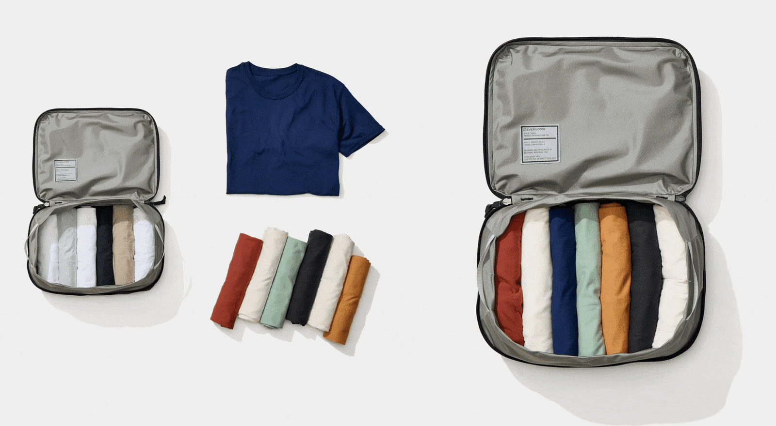 transit packing cube 10l fits a variety of clothes