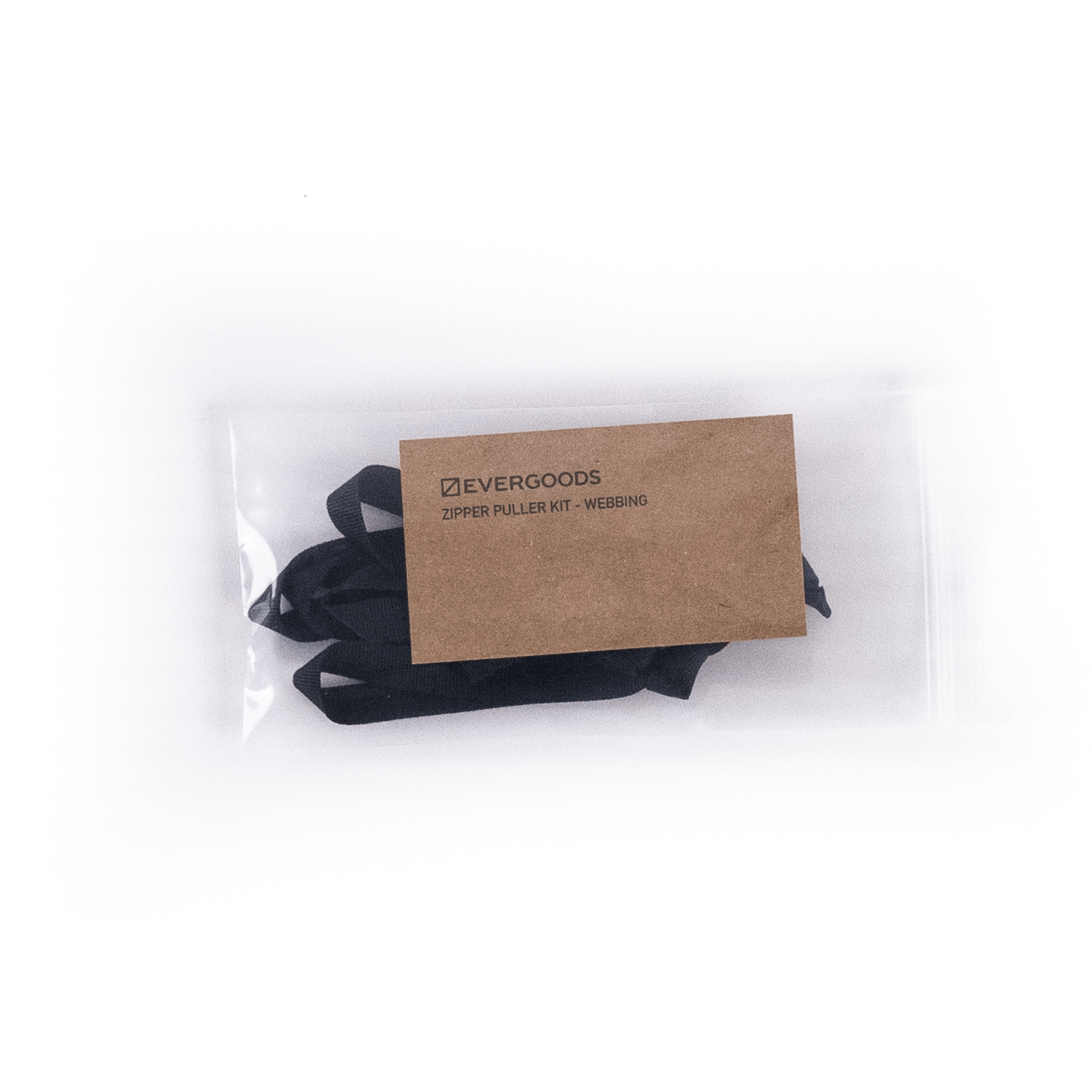 EVERGOODS Black Webbing Zipper Pullers [19004a-BLK]