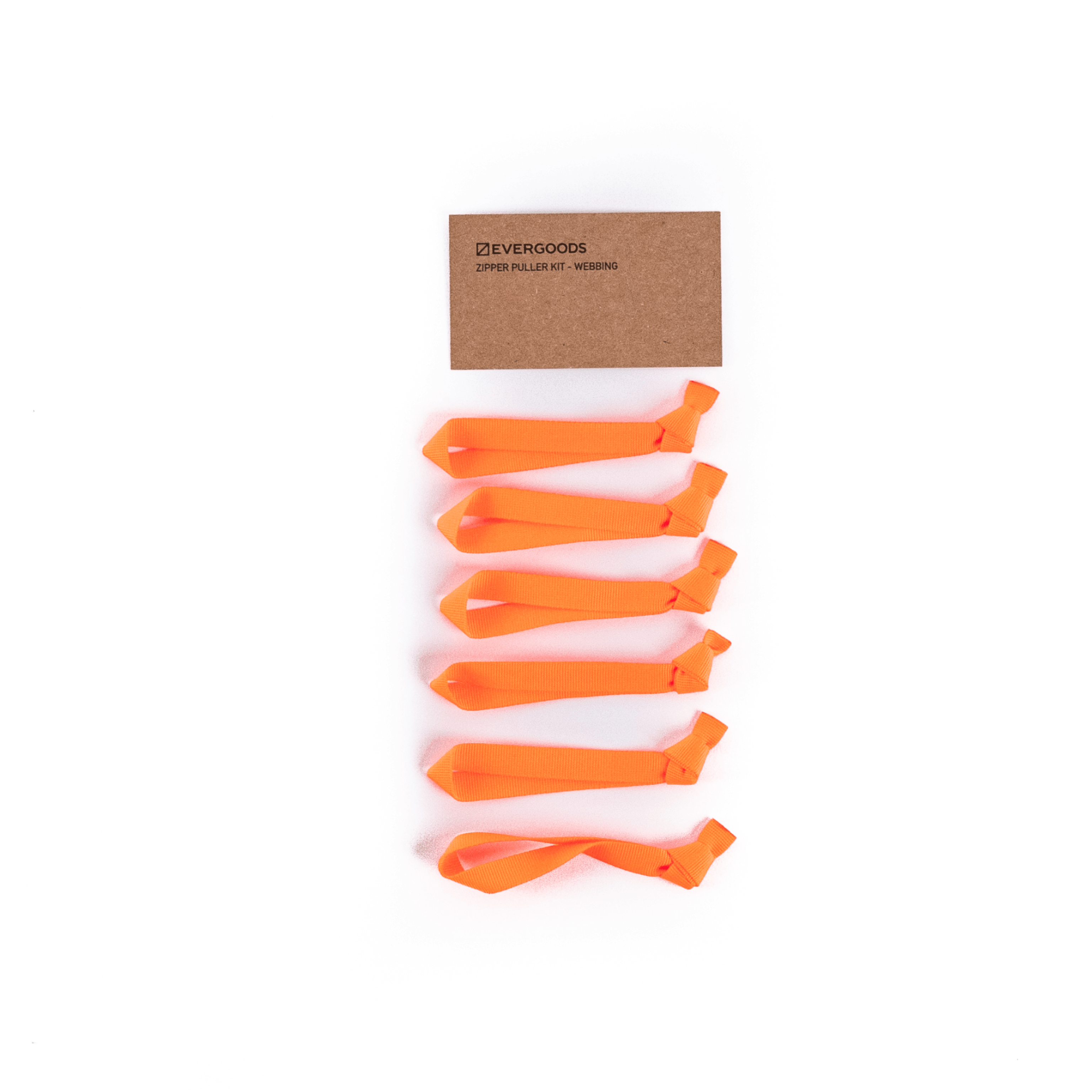 EVERGOODS Hot Orange Webbing Zipper Pullers [19004a-HTO]