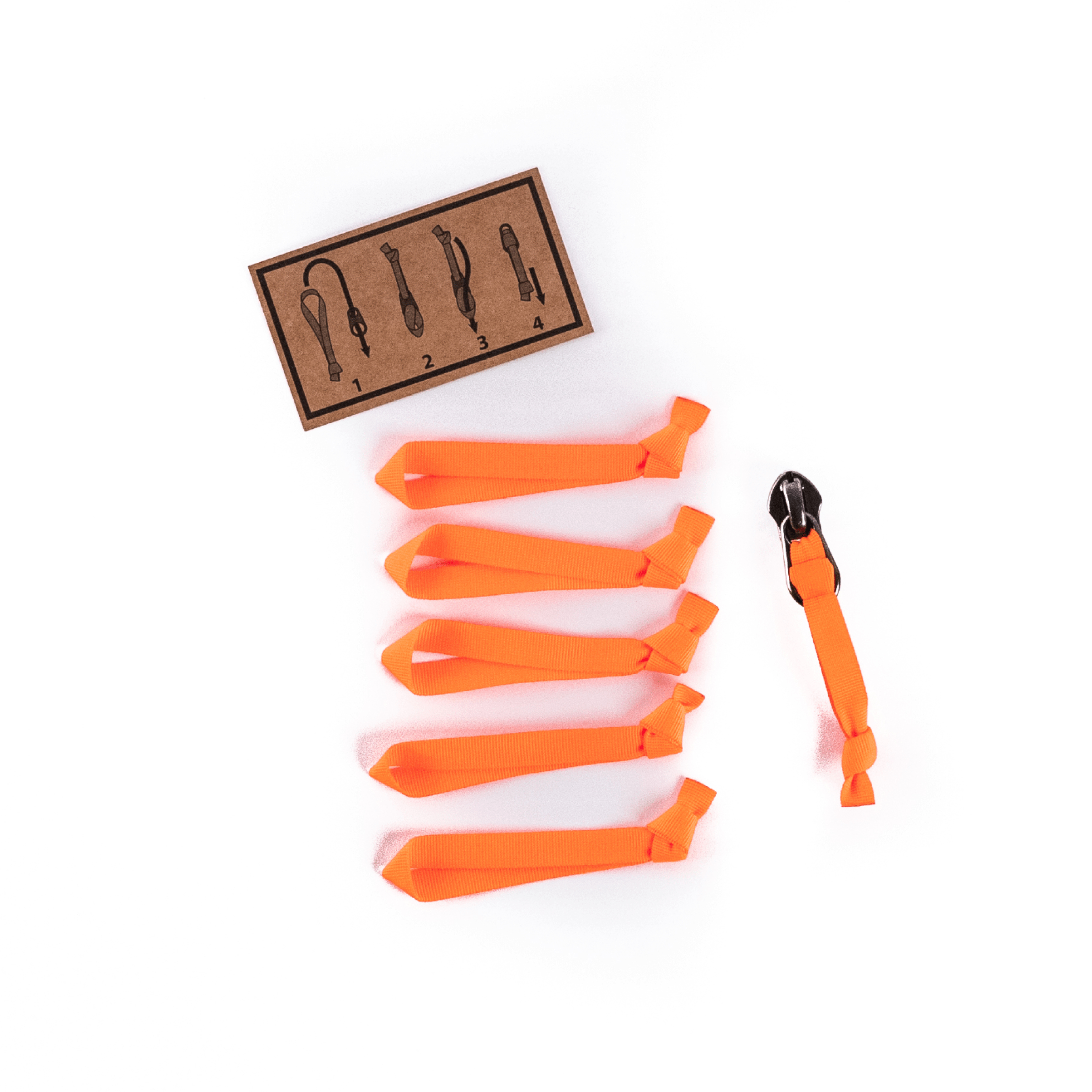 EVERGOODS Hot Orange Webbing Zipper Pullers [19004a-HTO]